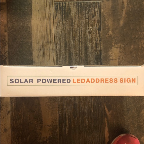 Solar Powered LED Address Sign - White - Picture 4 of 6